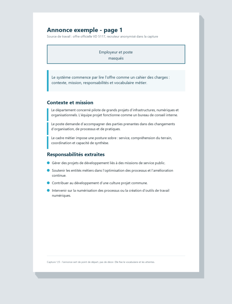 Capture de travail de l'offre exemple, recontextualisée pour l'article
